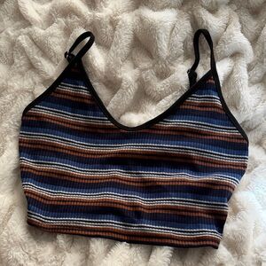 Striped Ribbed Crop Top